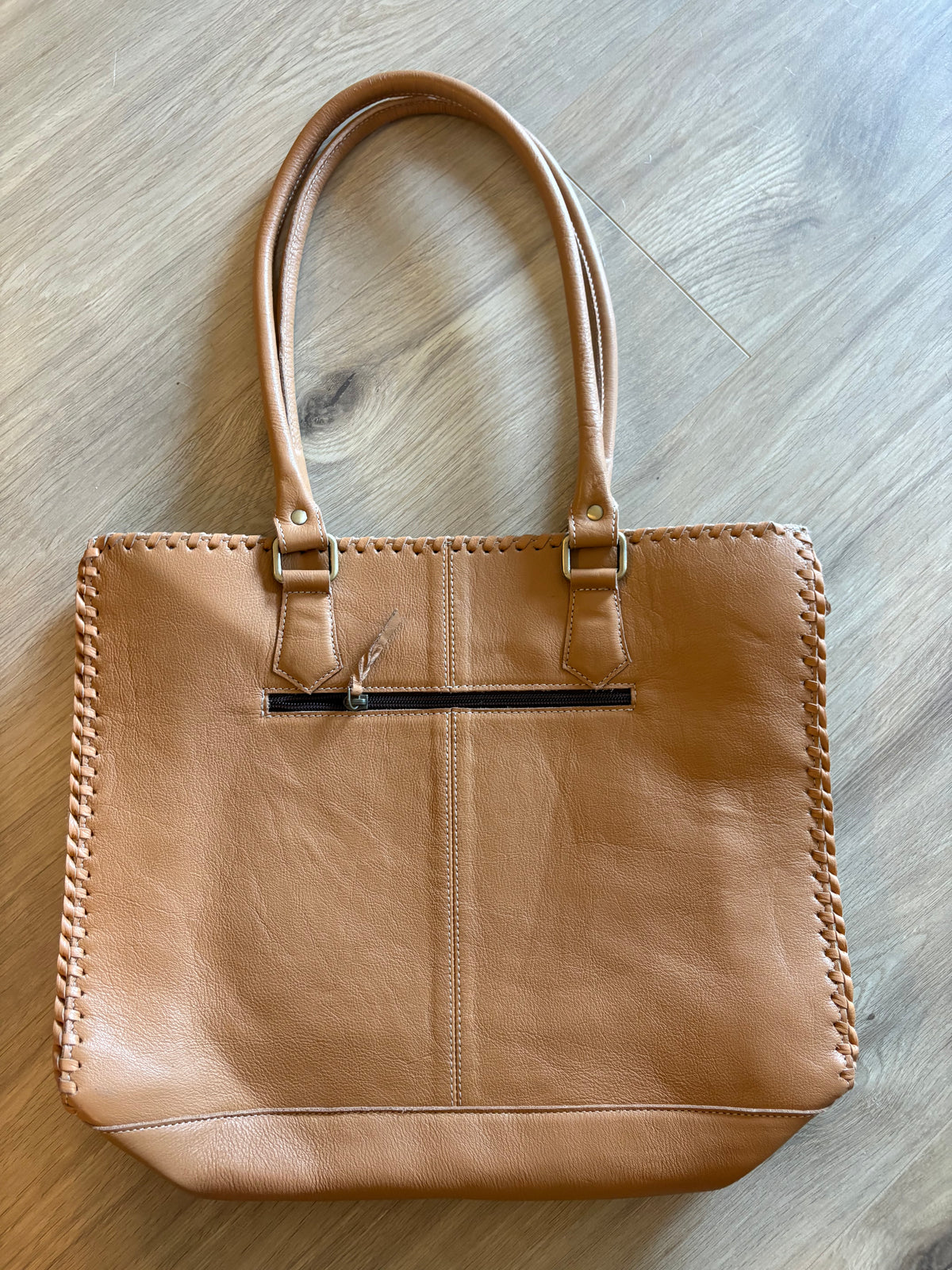 Rodeo Spirit Cowhide Tote in tan