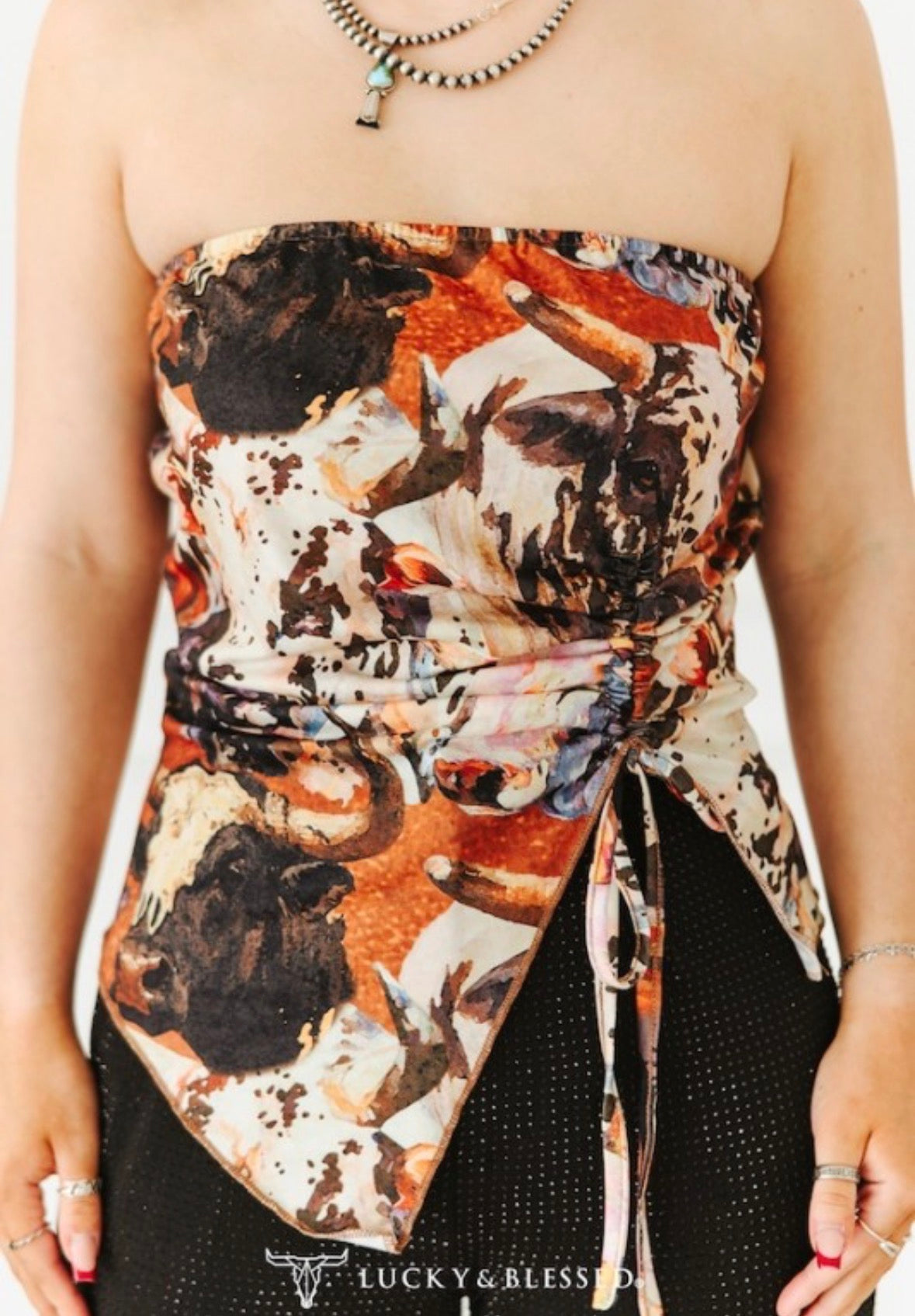 Lucky & Blessed Rustler’s Wild Spirit Bandeau Top