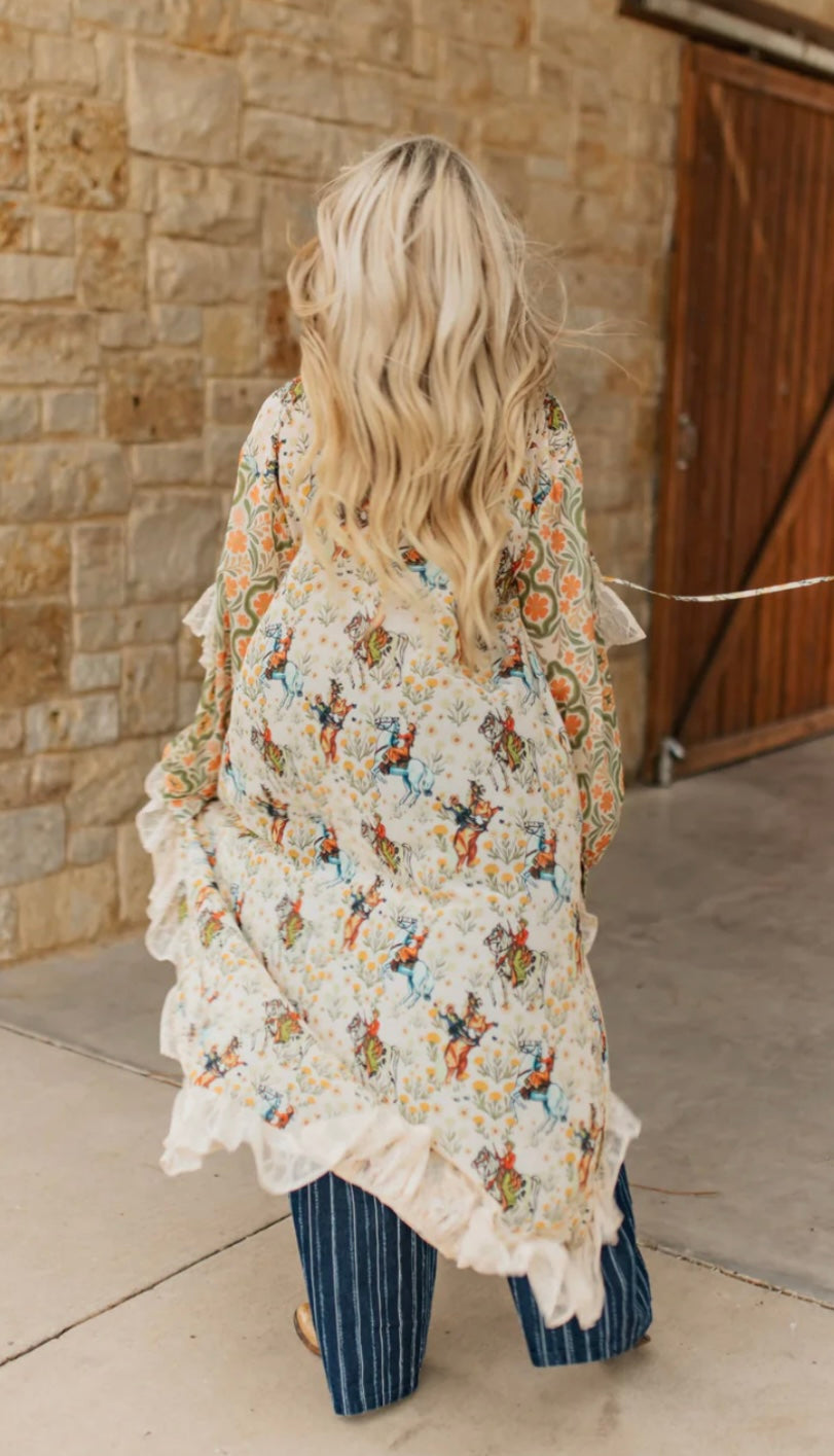 Turquoise Haven kimono