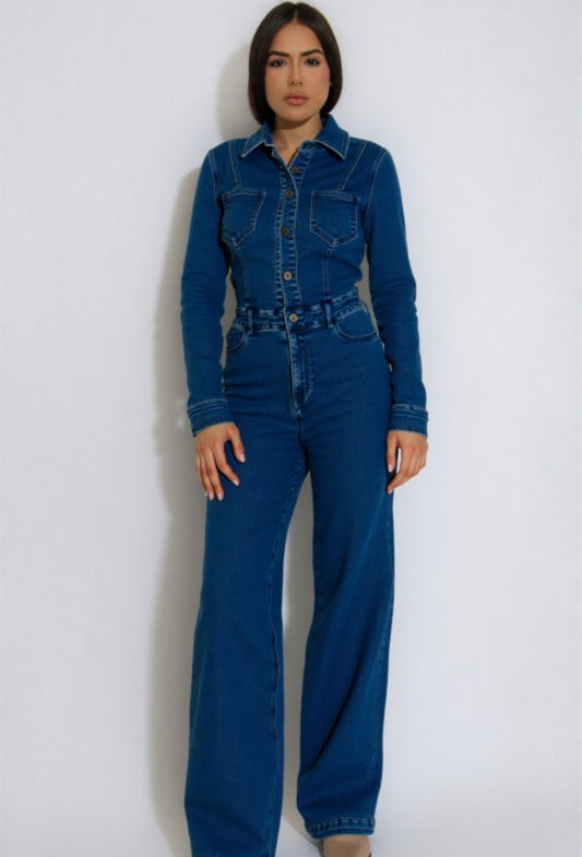 Last one medium Lainey Denim jumpsuit