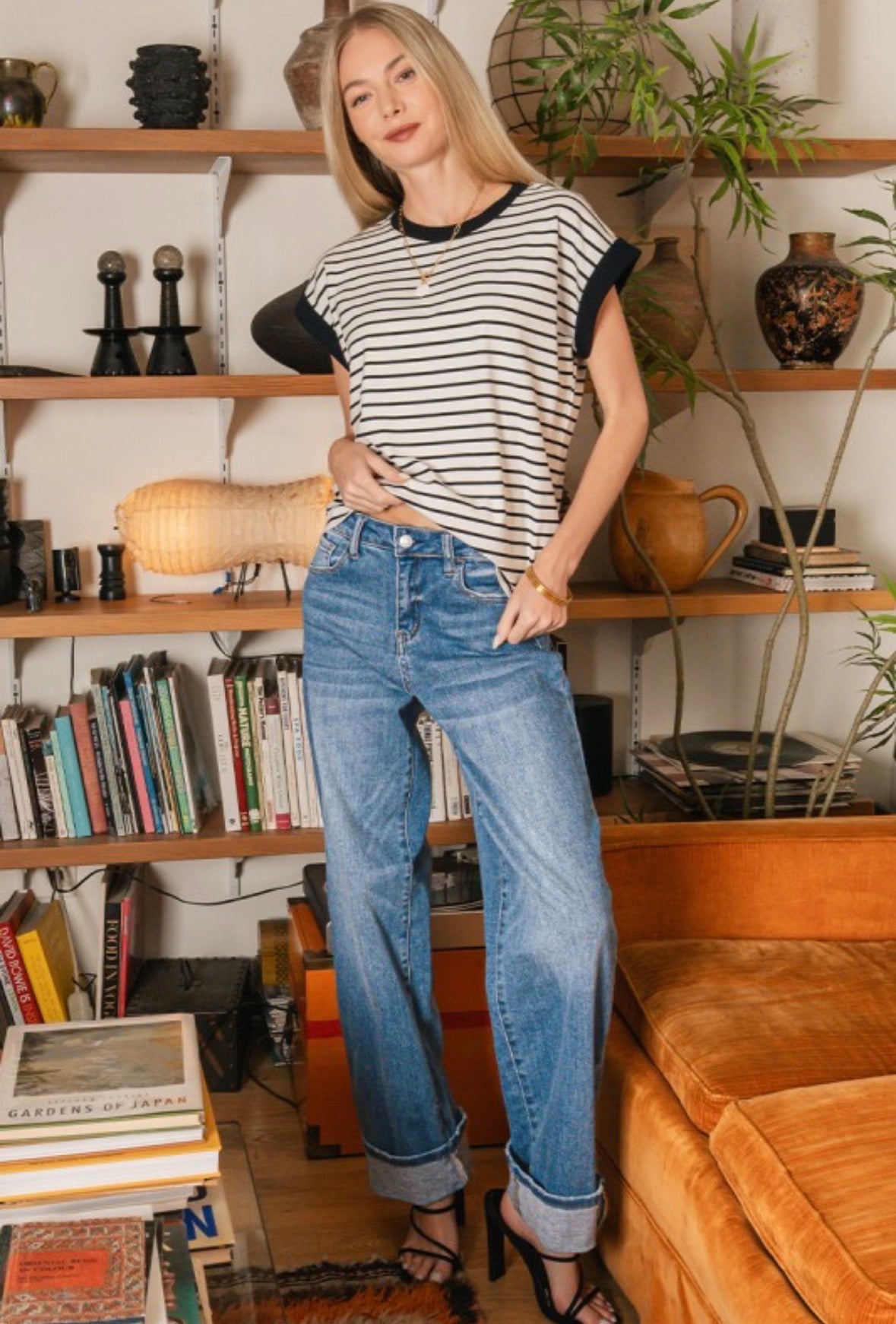 Vanessa Wide Leg Cuff Jean