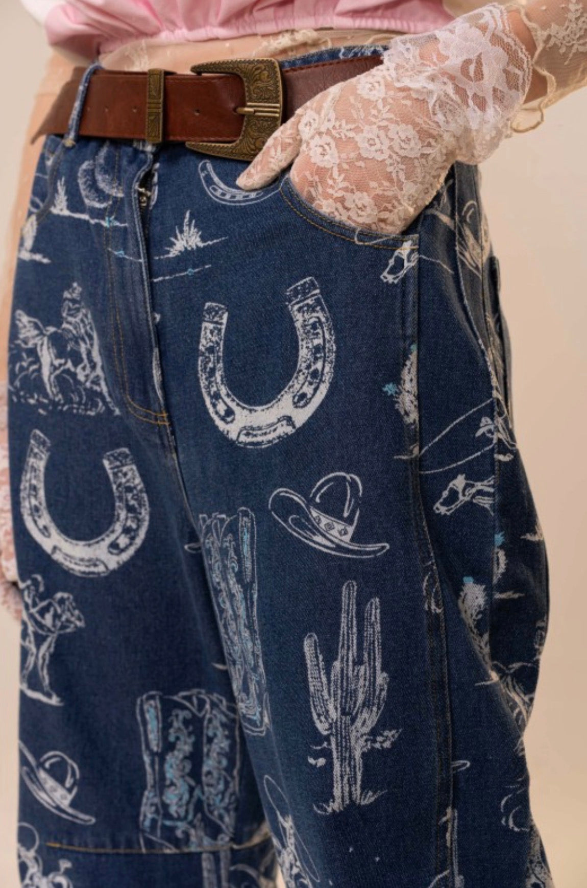 Blue B western barrel jeans