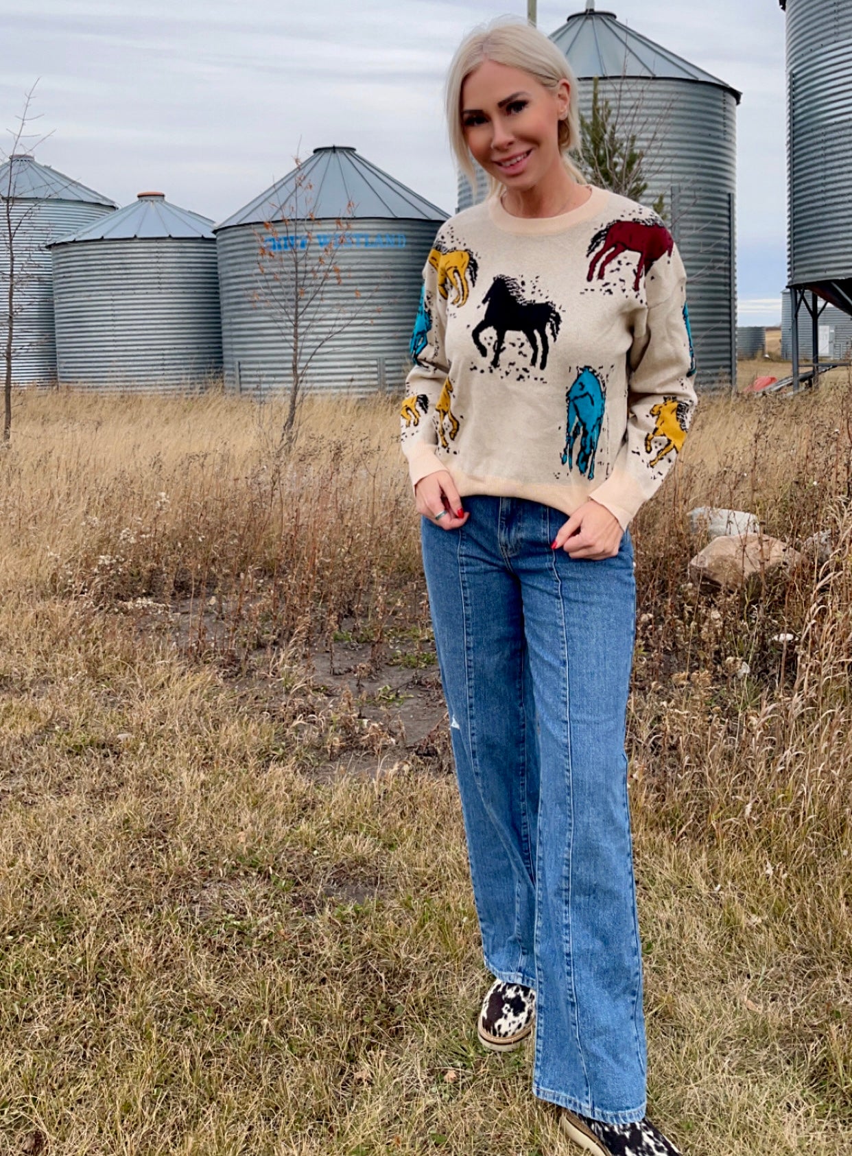 Beige away sweater