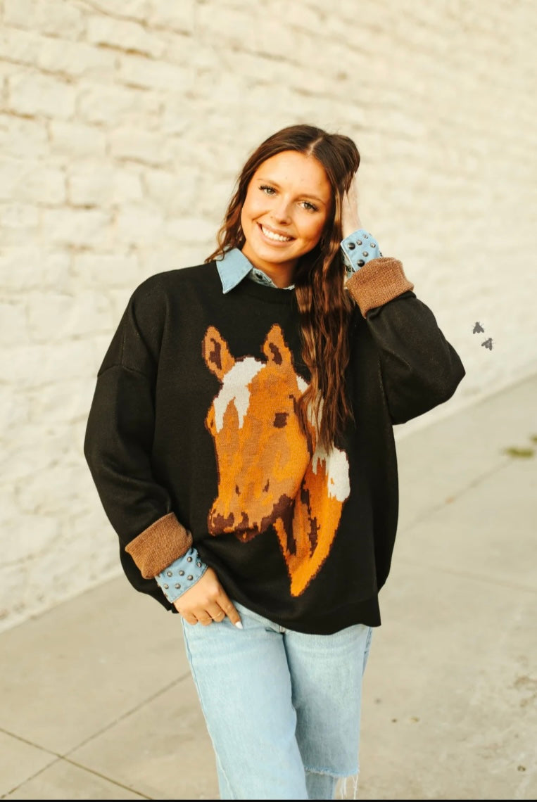 2fly horse knit sweater