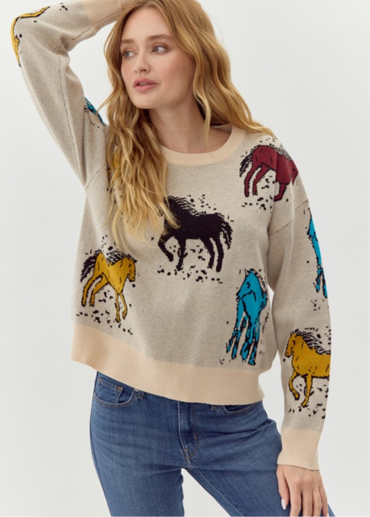 Last one large Beige away sweater