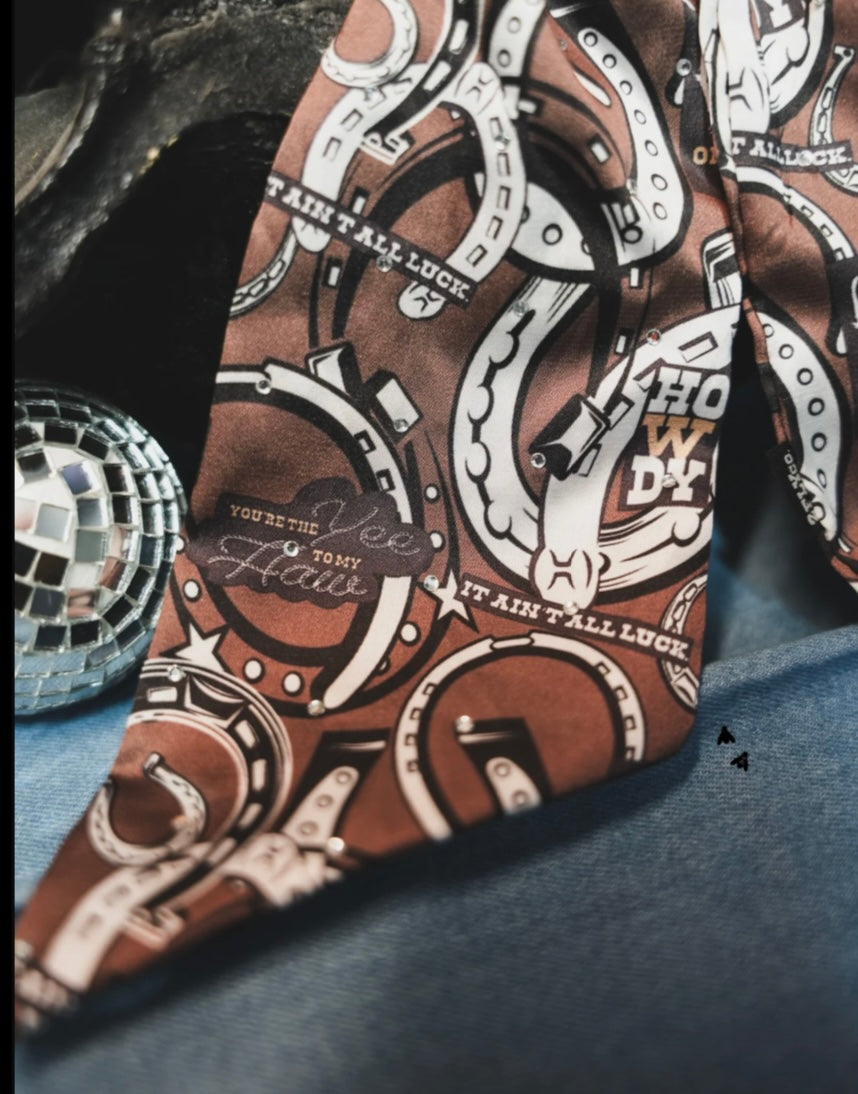 Small WESTERN PREP BOW *LUCKY hair bow