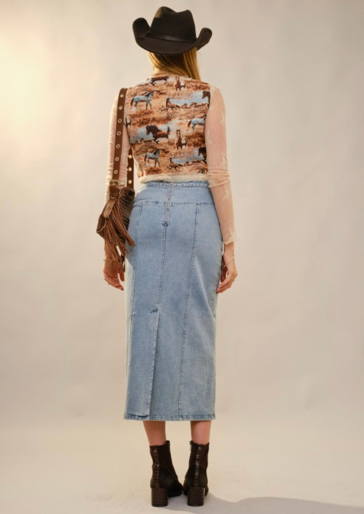 Blue B Tapestry horse vest