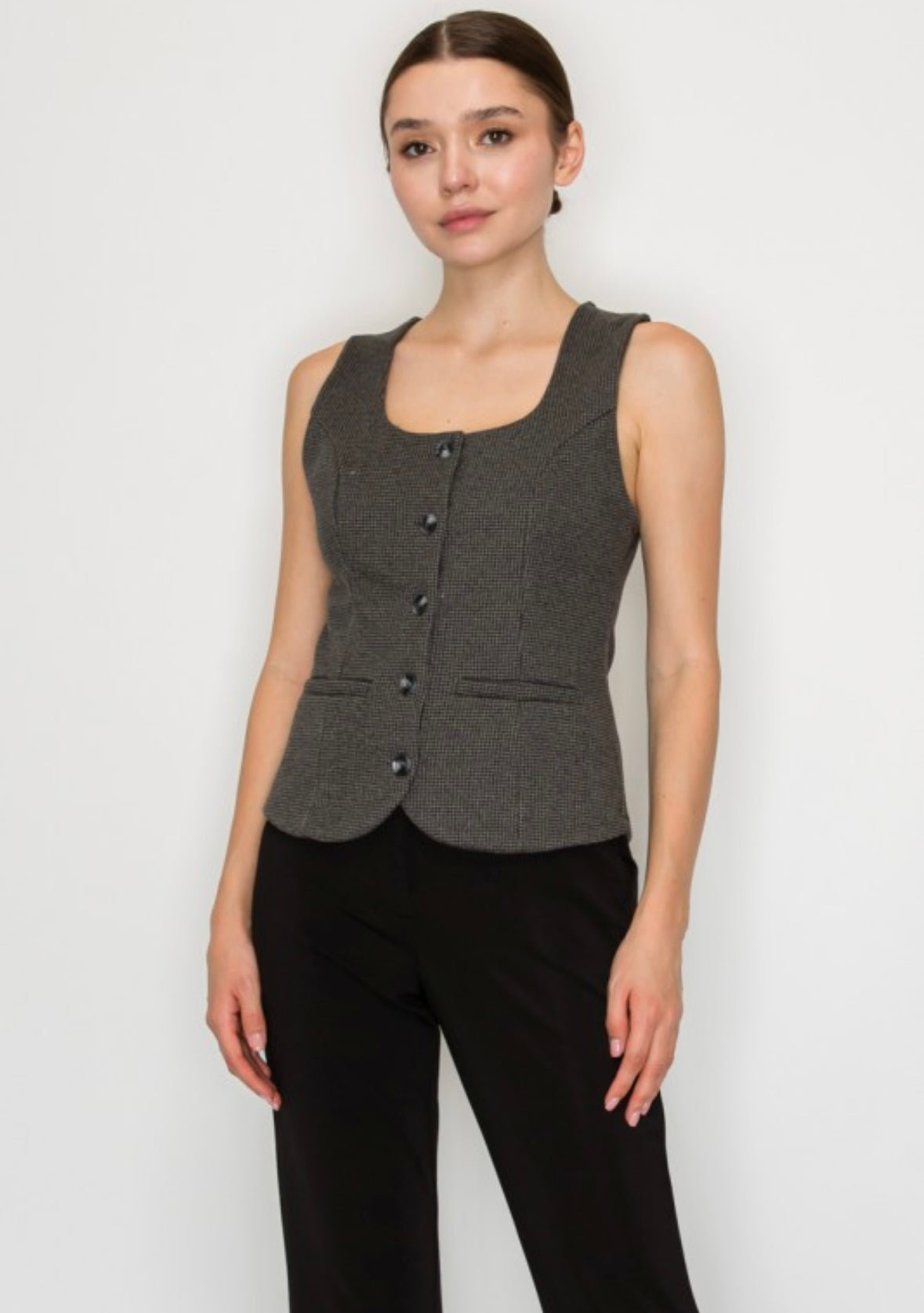 Houndstooth vest
