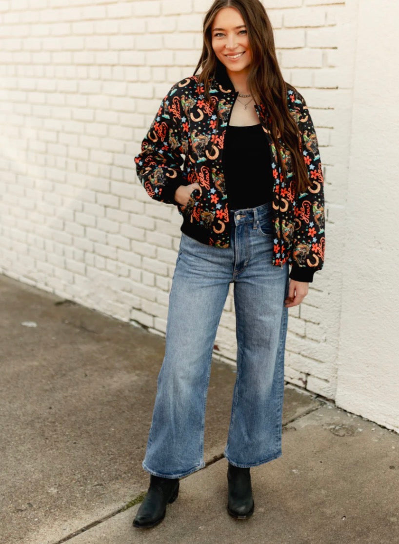 Turquoise Haven Rodeo Howdy Bomber