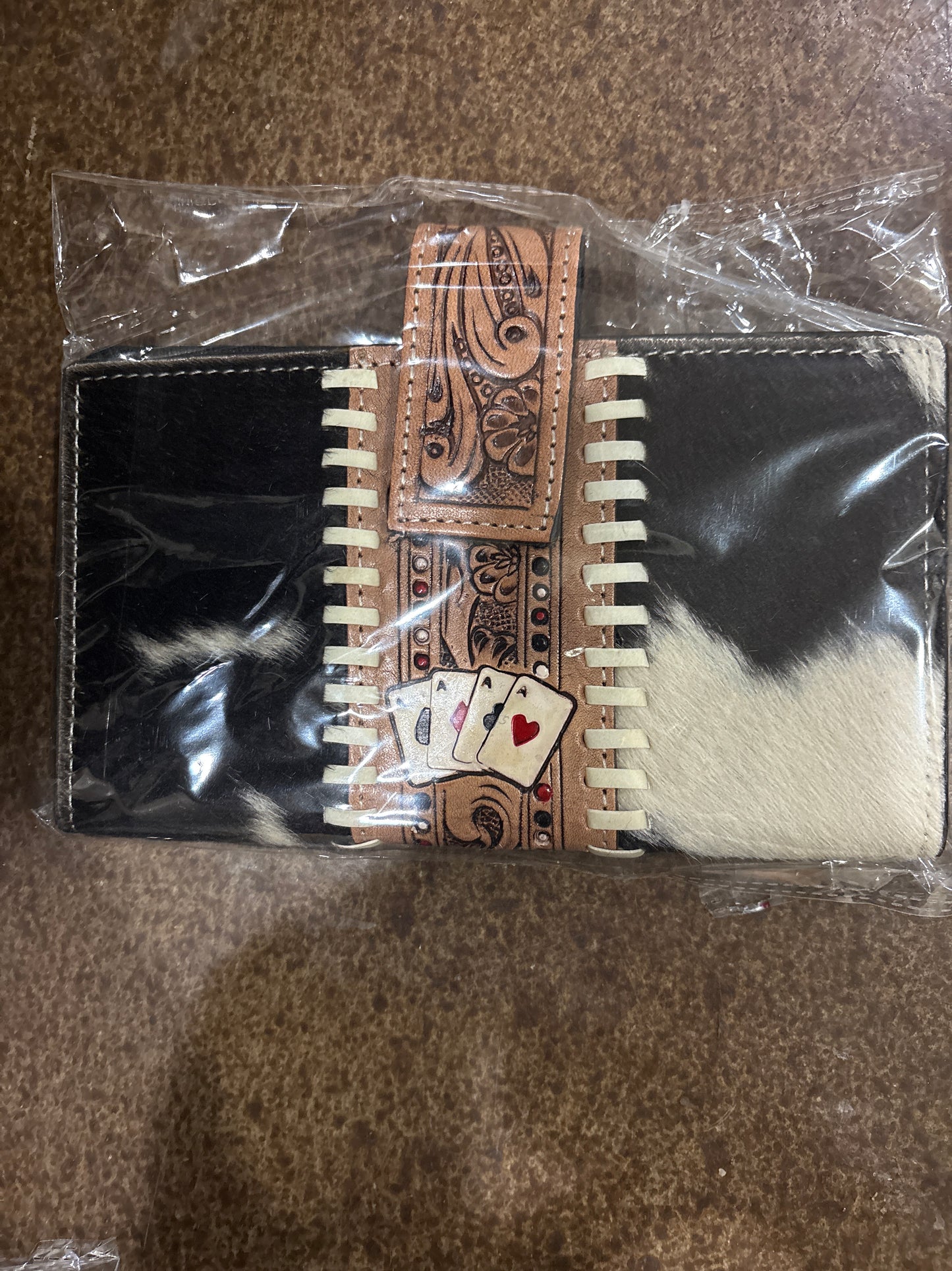 Don’t Chase Cowboys Wallet a Haute Southern Hyde by Beth Marie Exclusive Cowhide Wallet