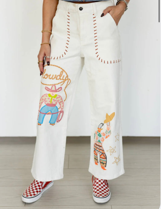 Turquoise Haven howdy jeans