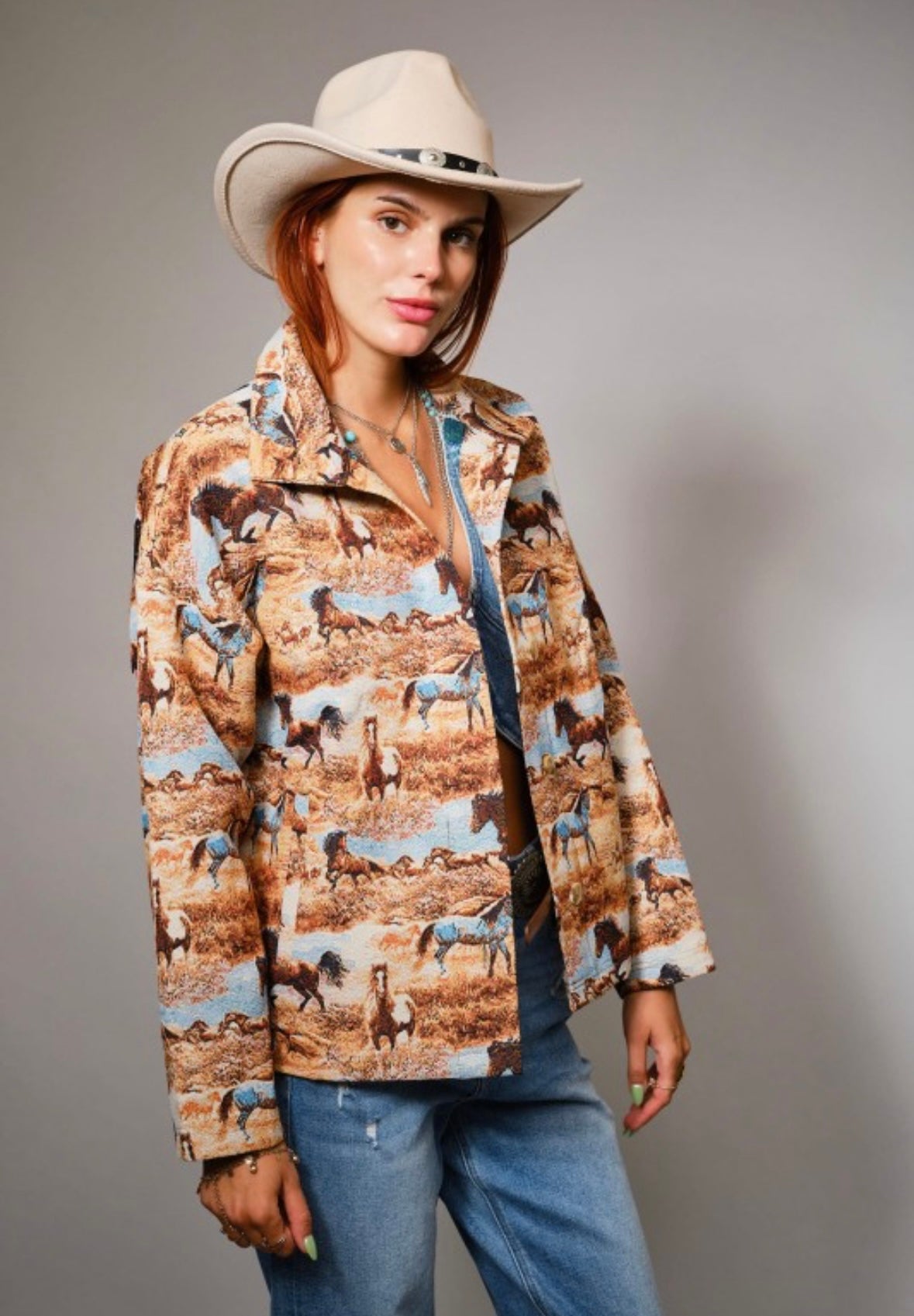 Blue B Wild Mustang Western Jacket
