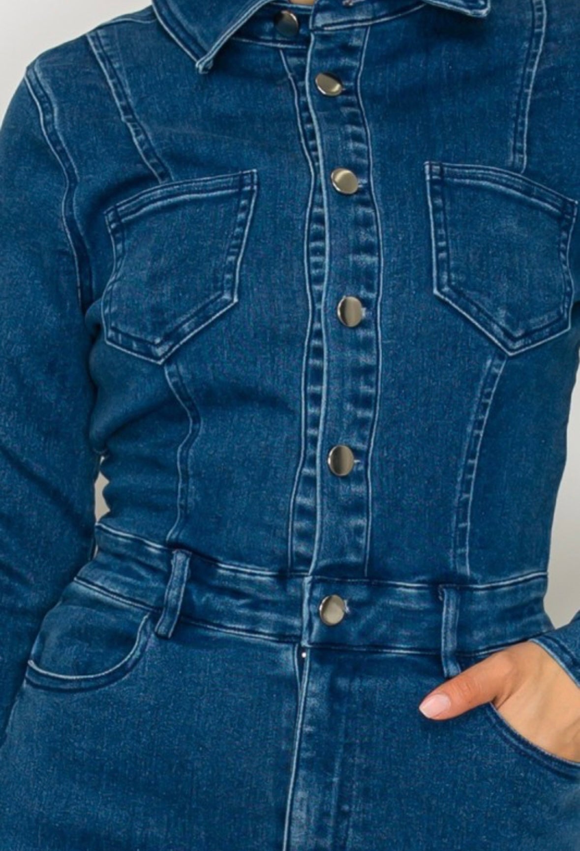 Last one medium Lainey Denim jumpsuit