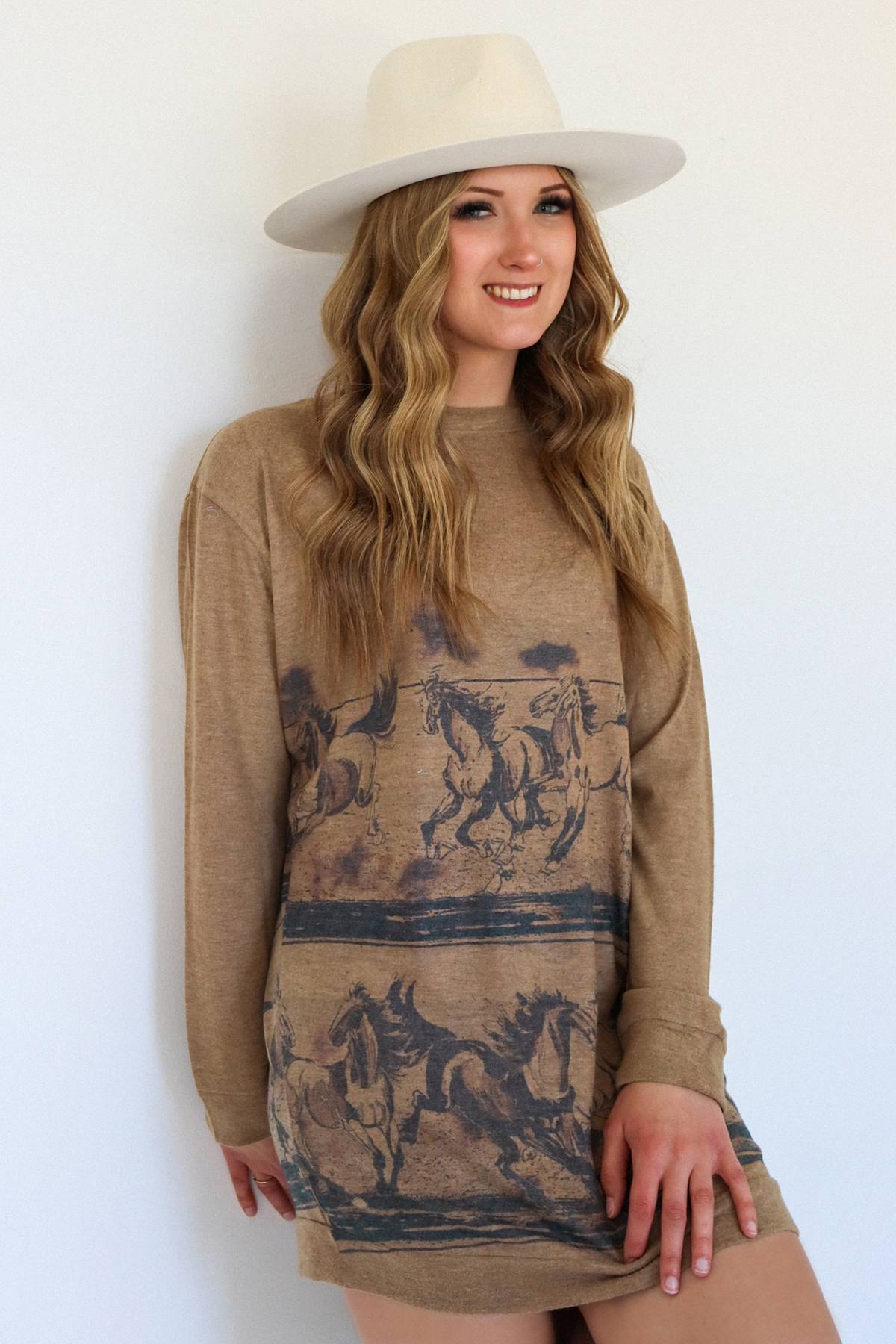 Running horses dress