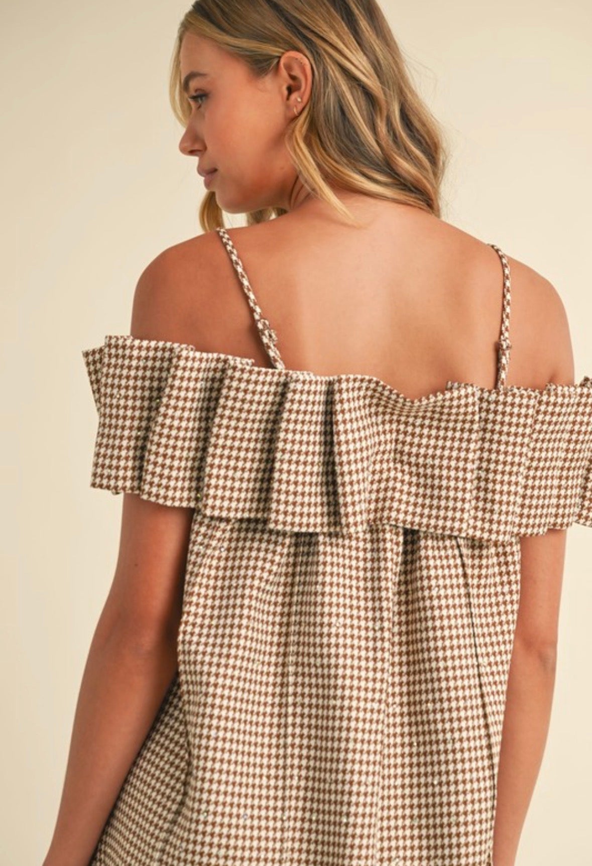 Houndstooth sparkle dress