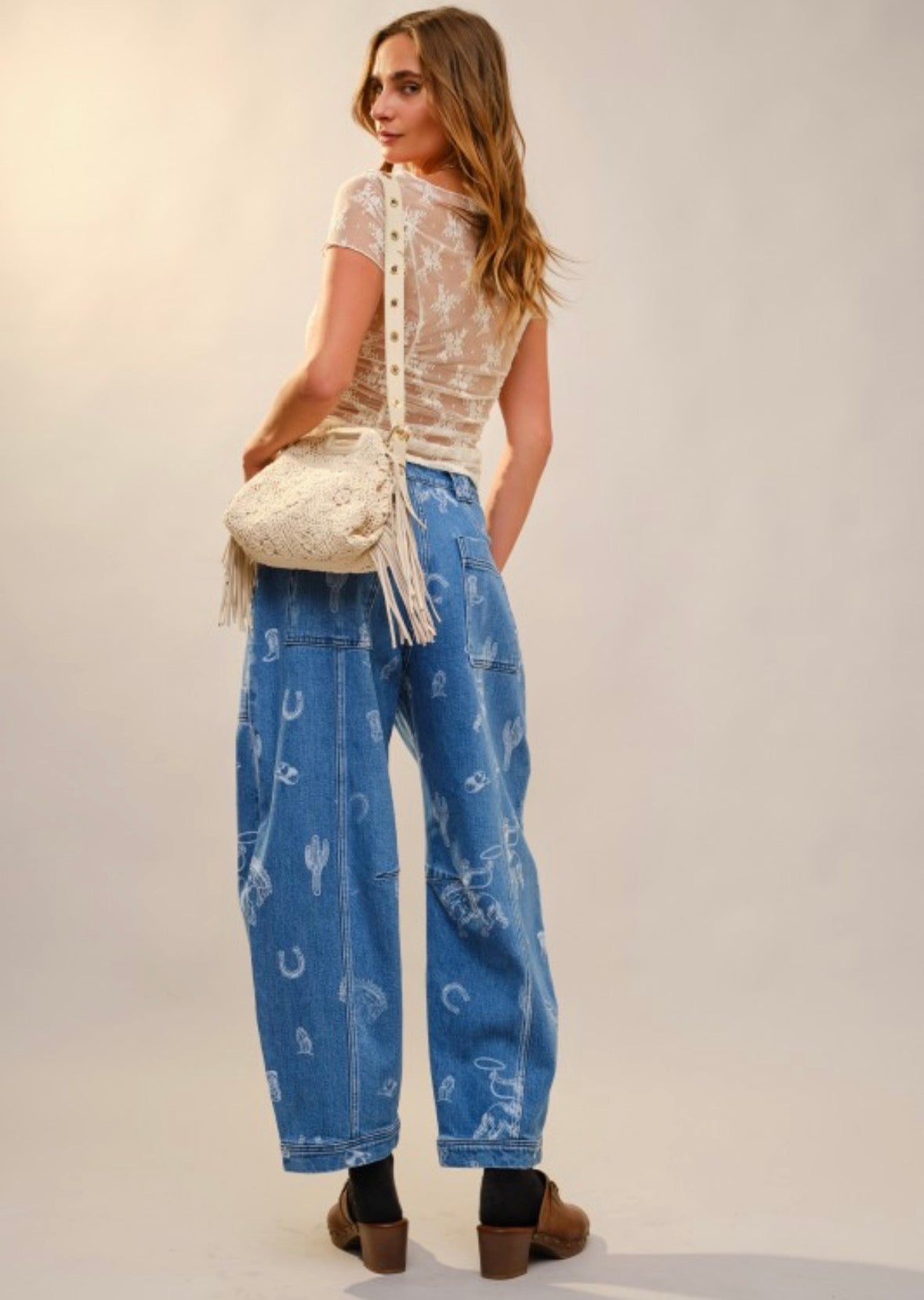 Blue B western barrel jeans