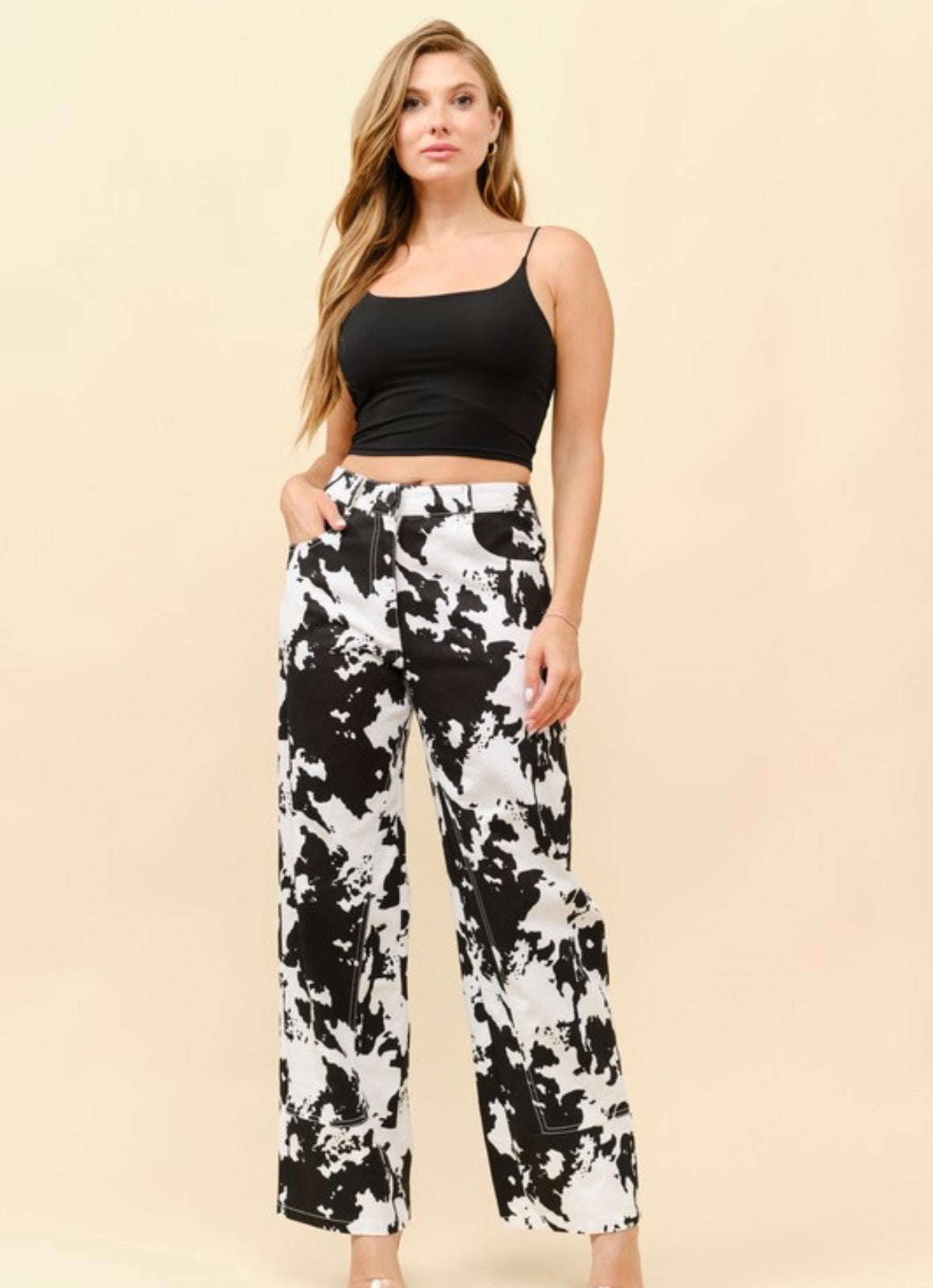 Wild Range Cow Print Pants