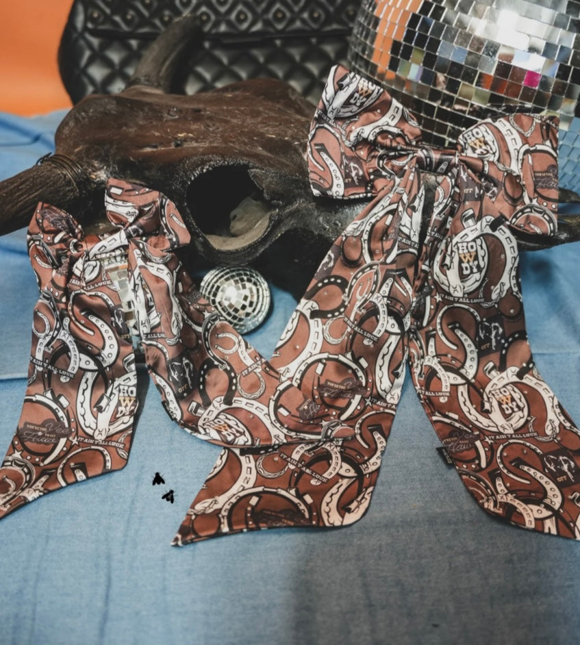 Small WESTERN PREP BOW *LUCKY hair bow