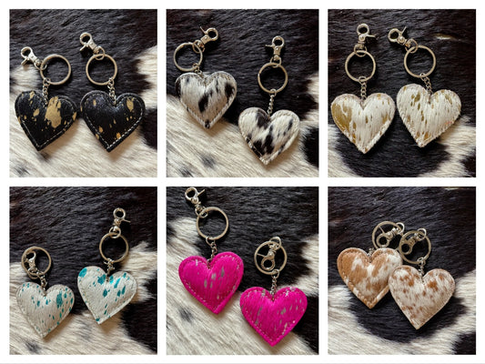 Cowhide key chains