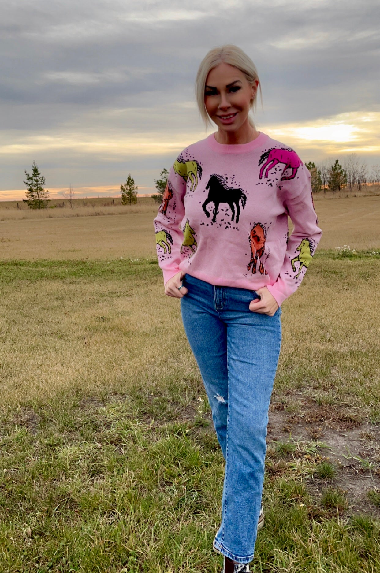 Pretty in pink sweater