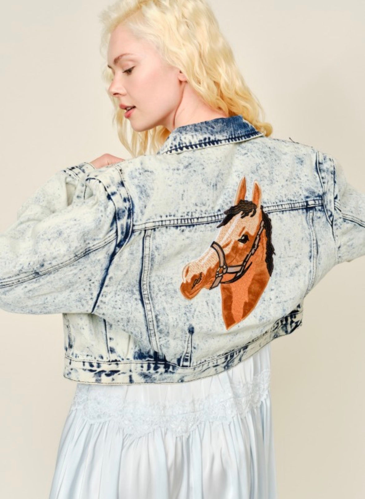 Blue B Prairie Spirit Horse Denim Jacket