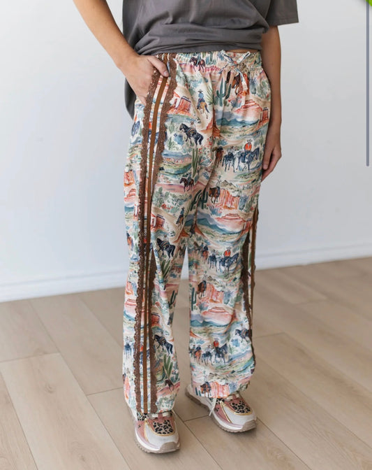 Varsity Rodeo watercolor pant