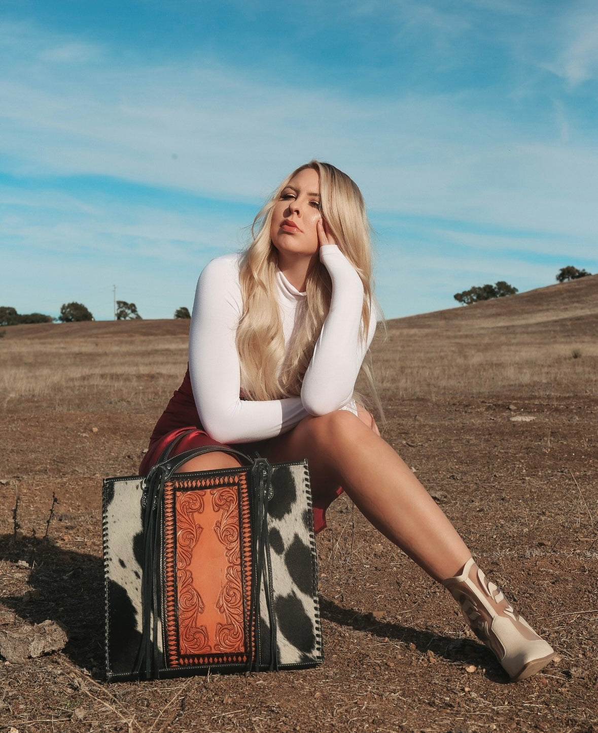 The Luxe Cowgirl A Haute Southern Hyde by Beth Marie Cowhide Tote