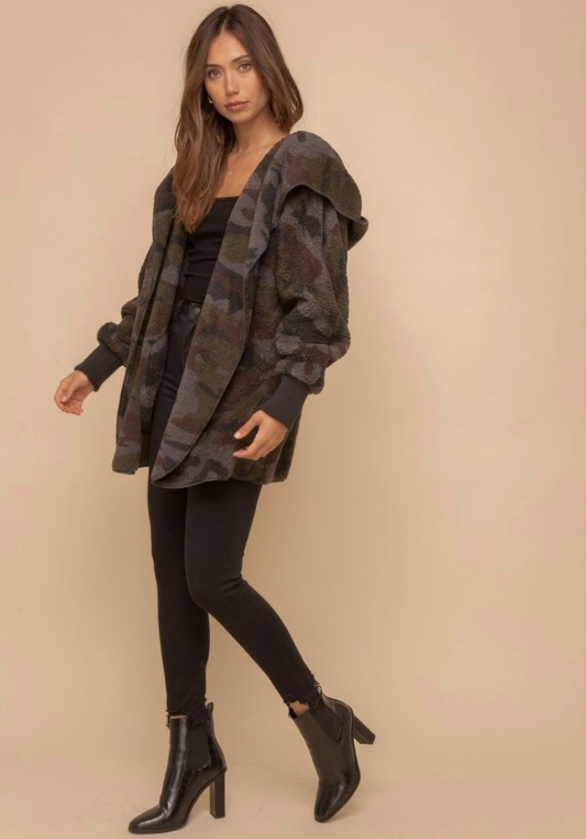Cozy Camo Sherpa Jacket