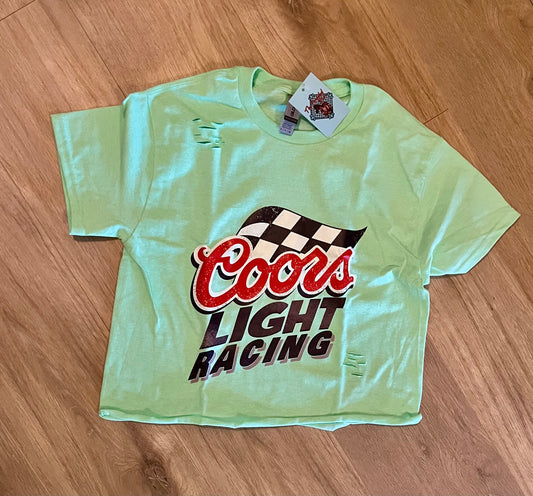 Coors racing crop top