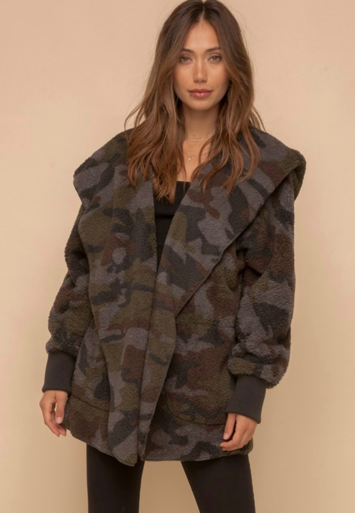Cozy Camo Sherpa Jacket