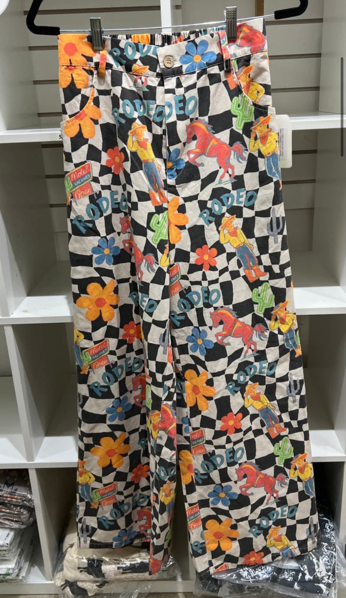 Turquoise Haven checkered pants