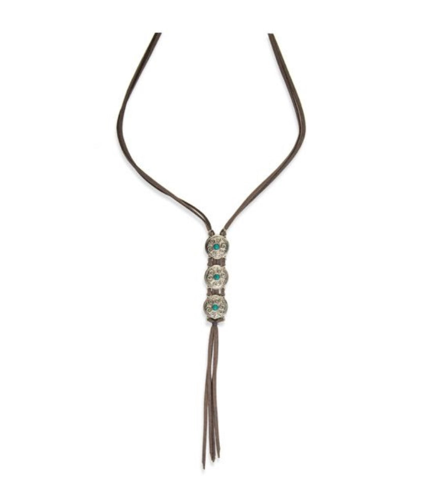 Myra silver mare mini concho necklace