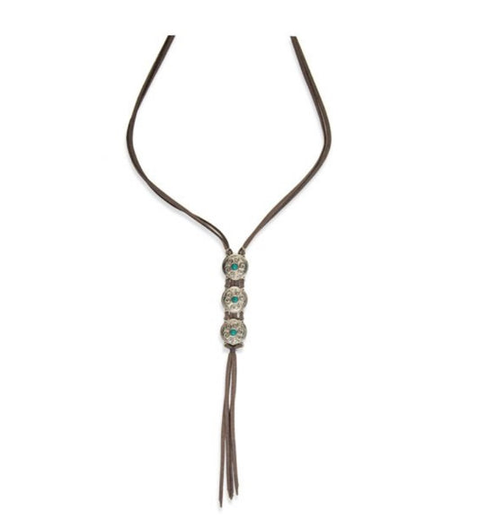 Myra silver mare mini concho necklace