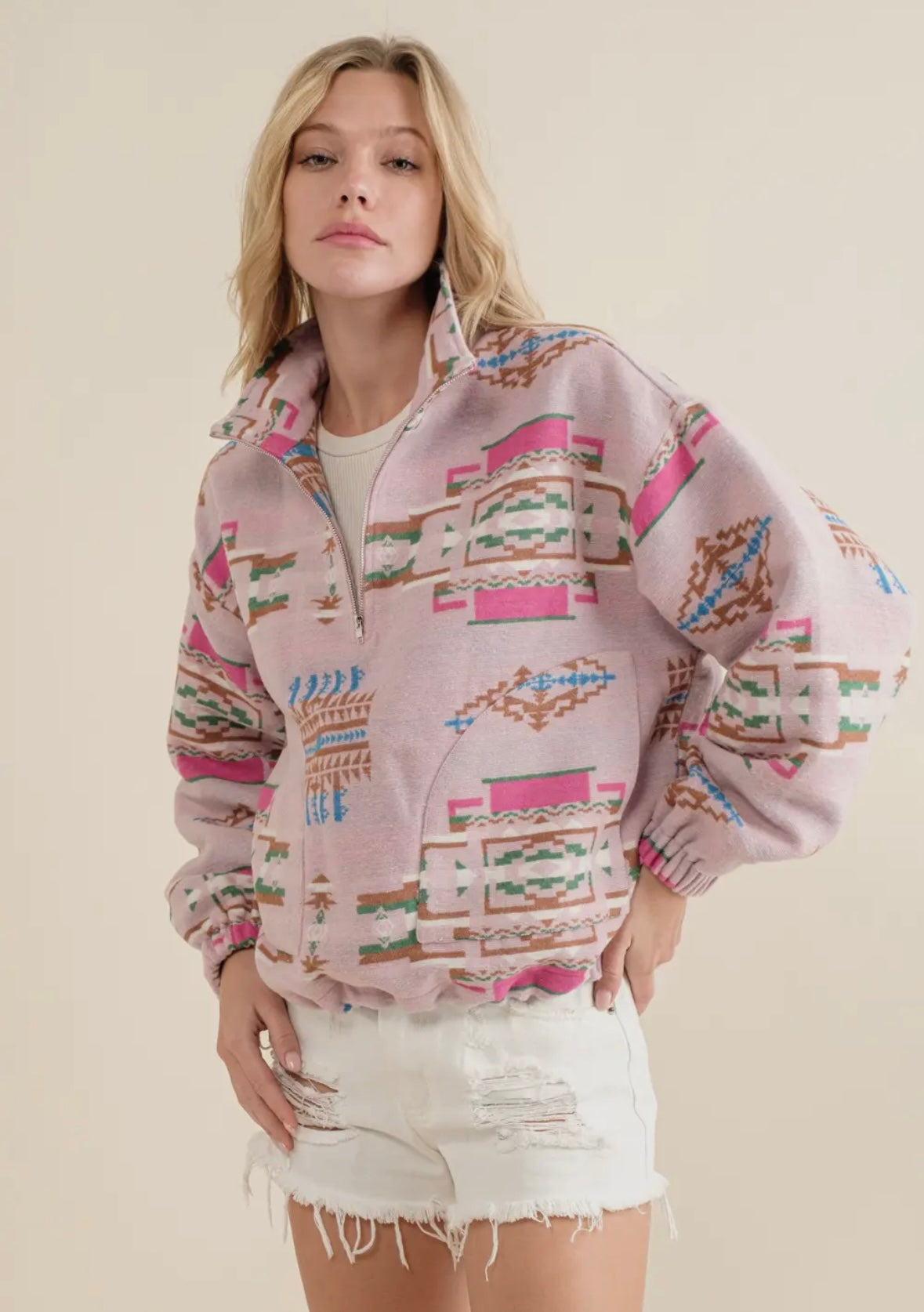 Blue B Aztec pullover