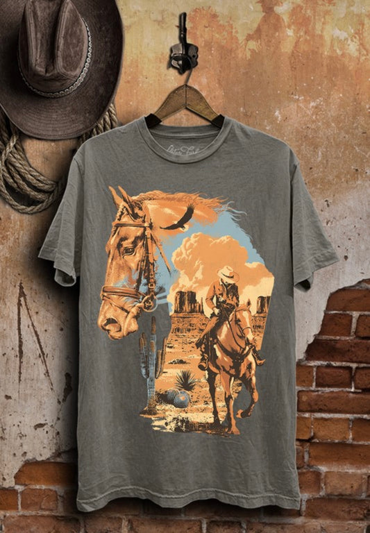 Stone grey vintage wash tee