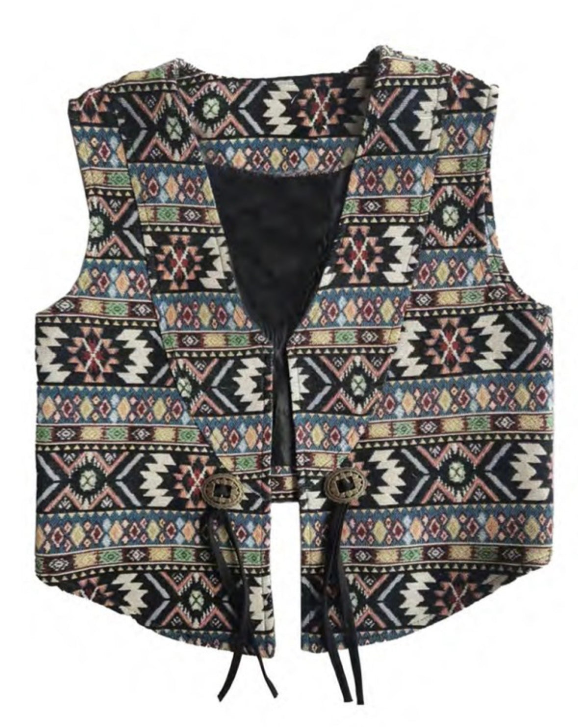 Tapestry vest dark