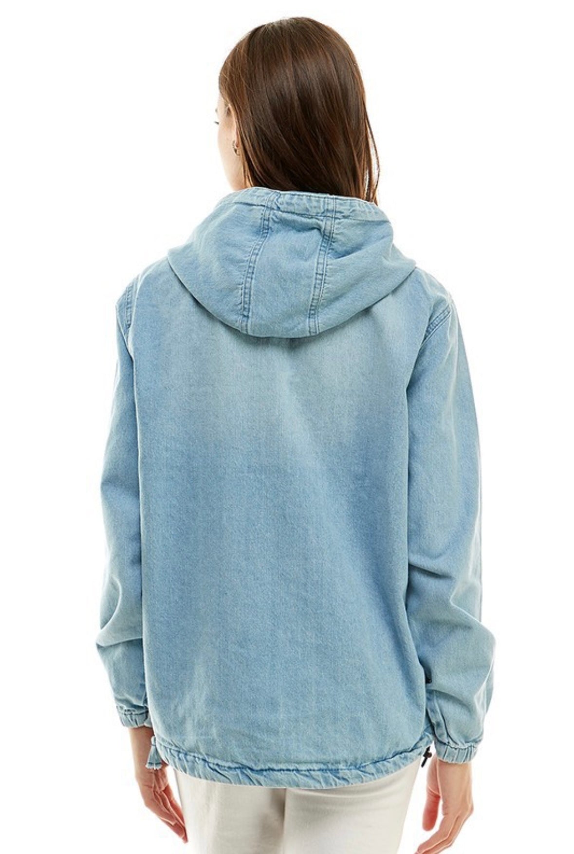Last one medium Light wash Denim hoodie