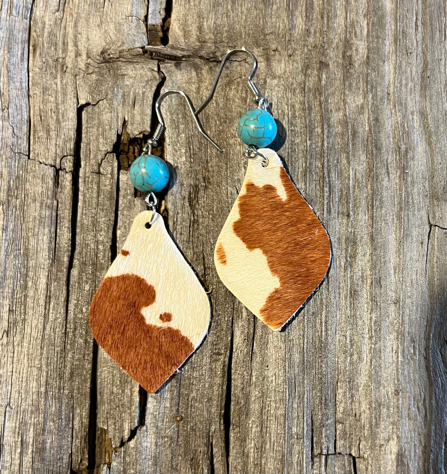 Genuine hide earrings