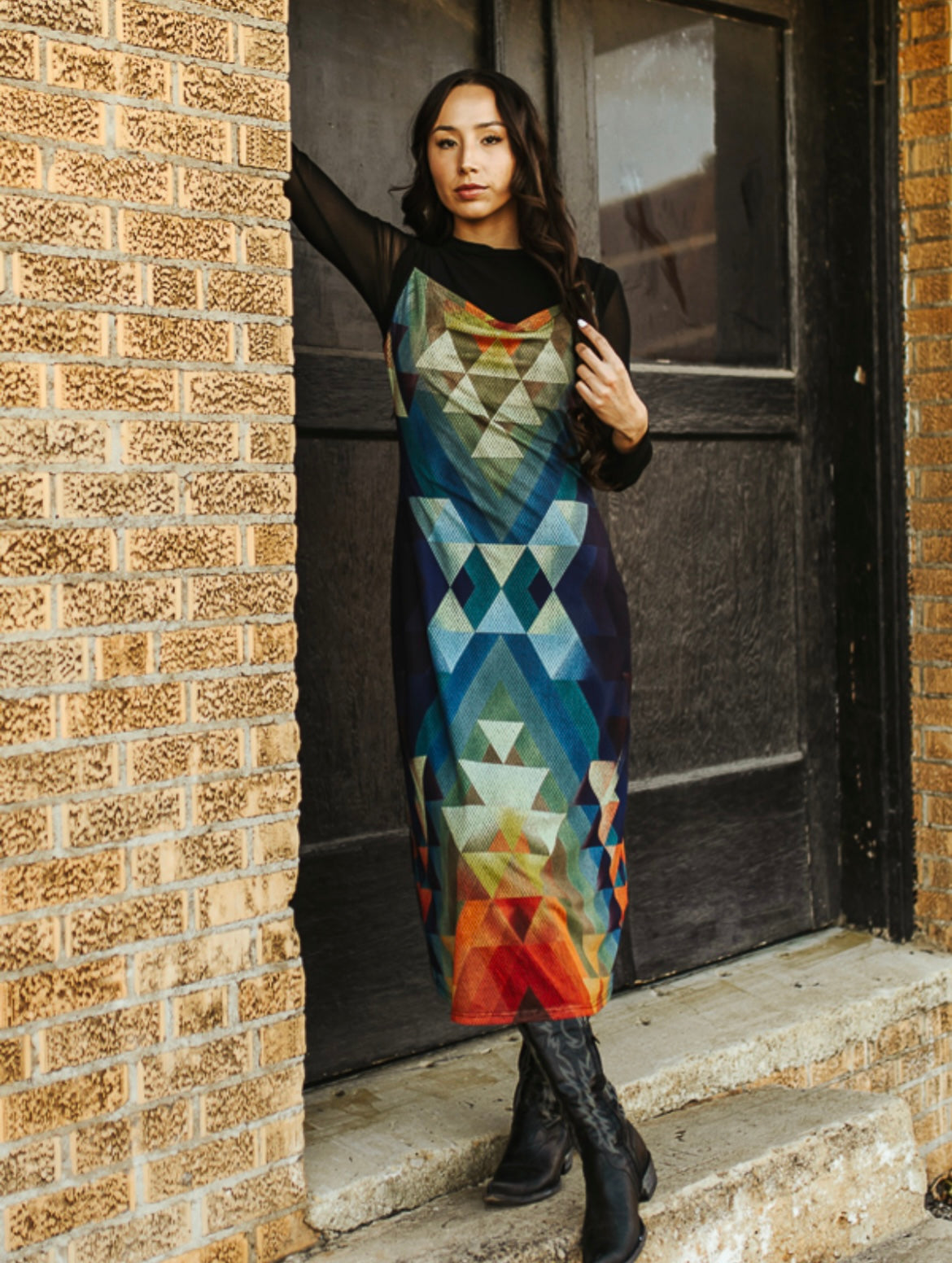 L&B aztec layering dress