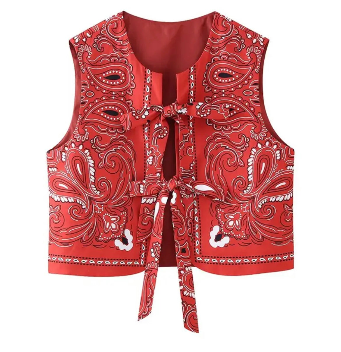 Bandana bow vest