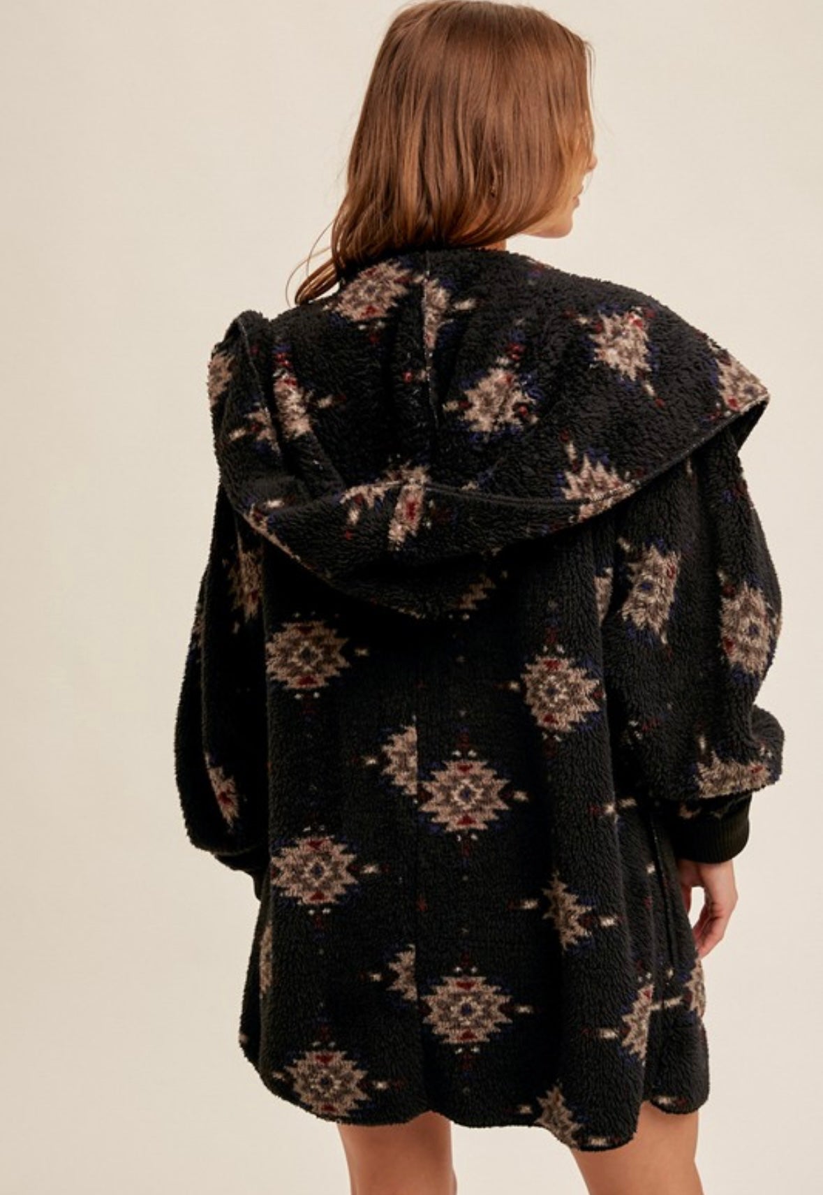 Southwestern Print Sherpa Jacket