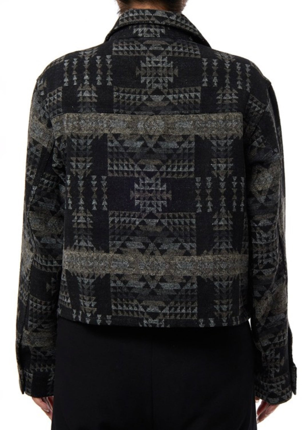 Last one large Aztec semi crop jacket