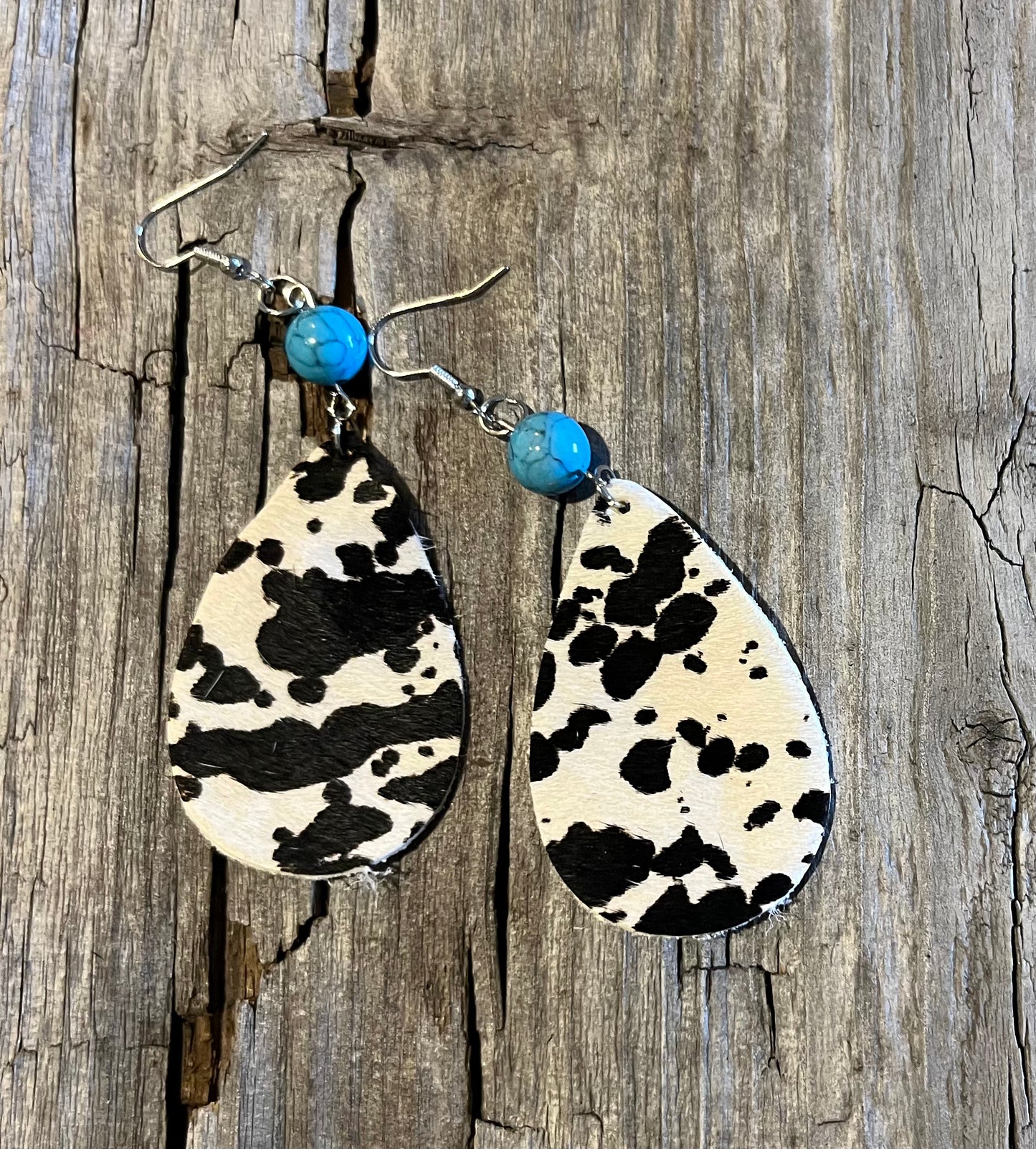 Genuine hide earrings