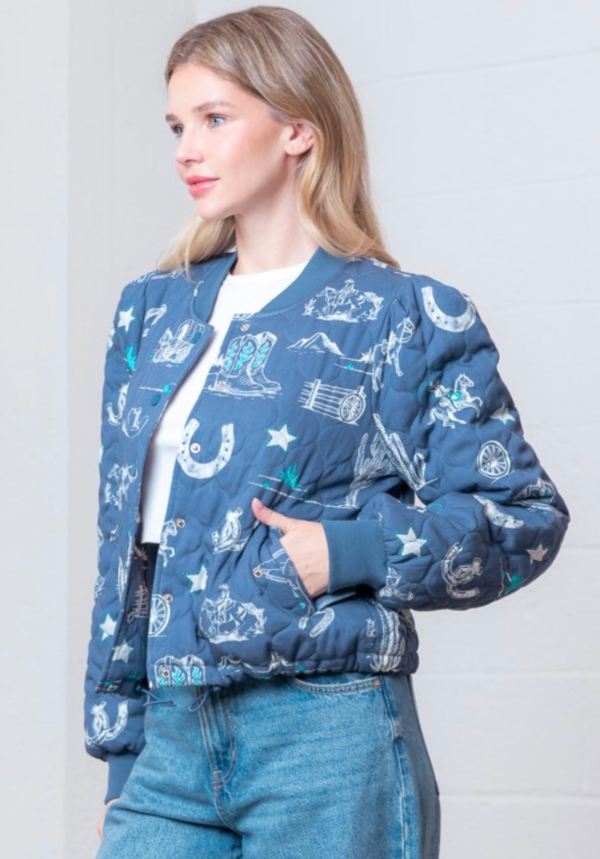 Last one small Western notched collar jacket