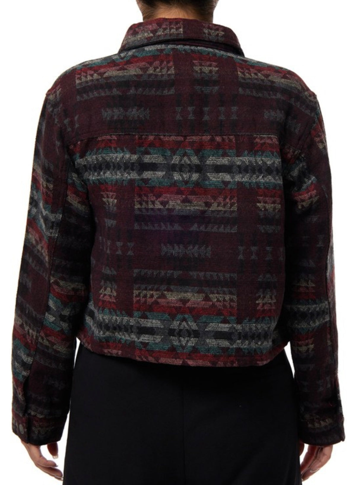 Last one large Aztec semi crop jacket
