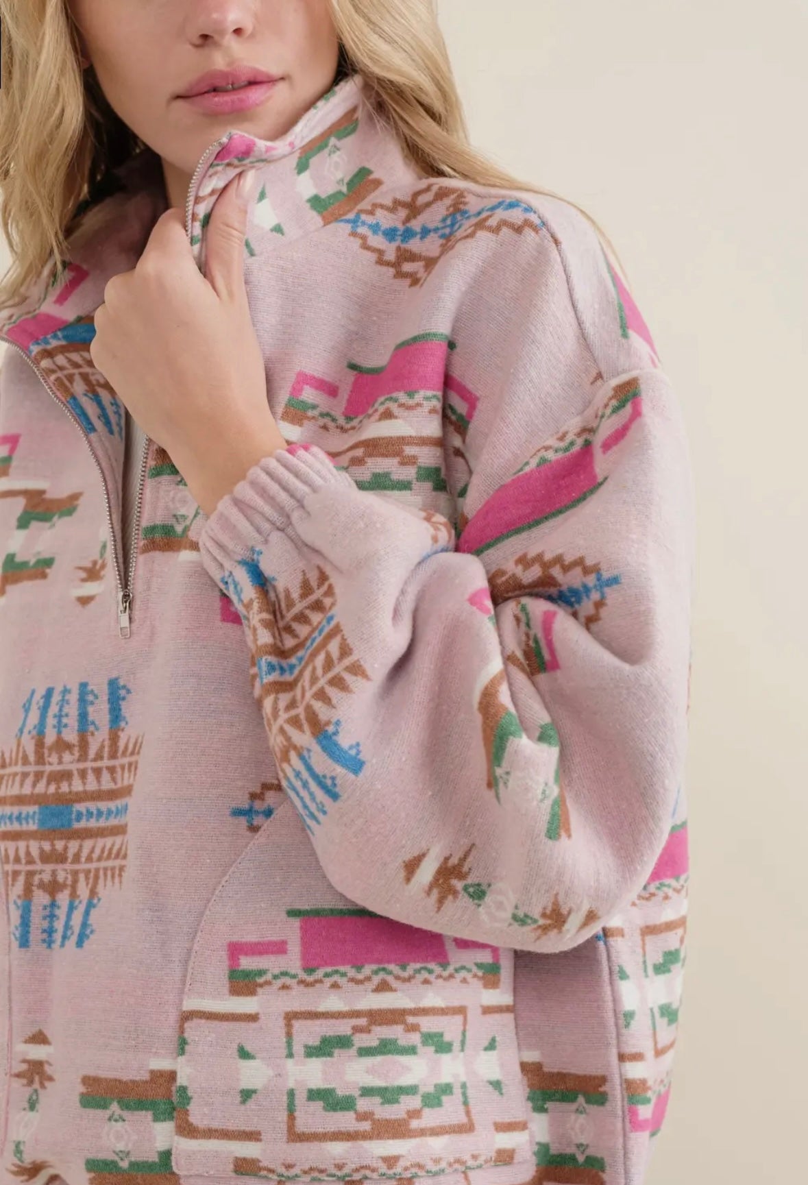 Blue B Aztec pullover