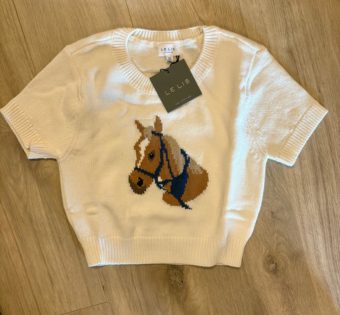 Last one small Cropped horse knit