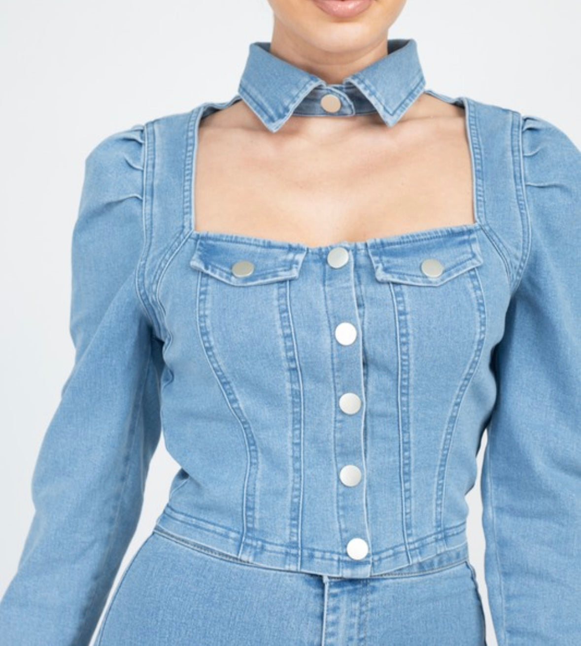 Maxine Denim blouse