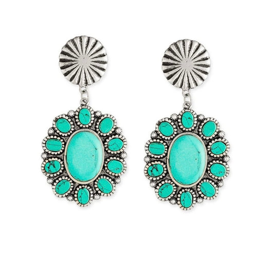 Myra Wioneepi Trail Turquoise Earrings