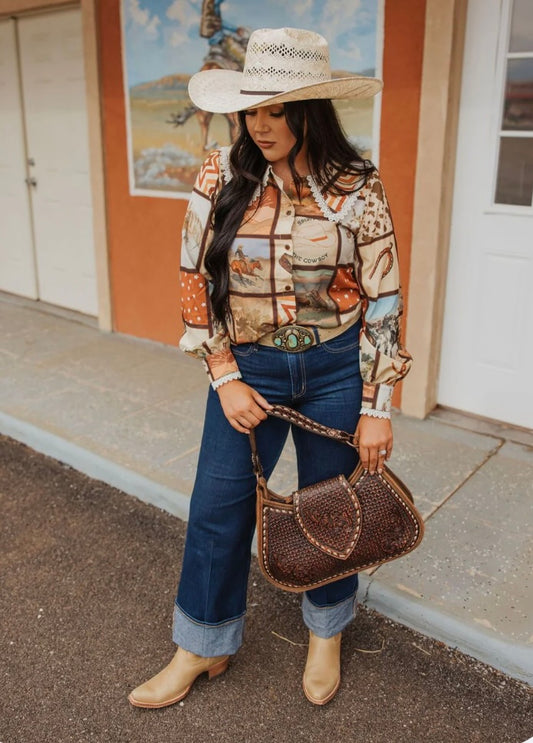 Last one small Turquoise haven blouse